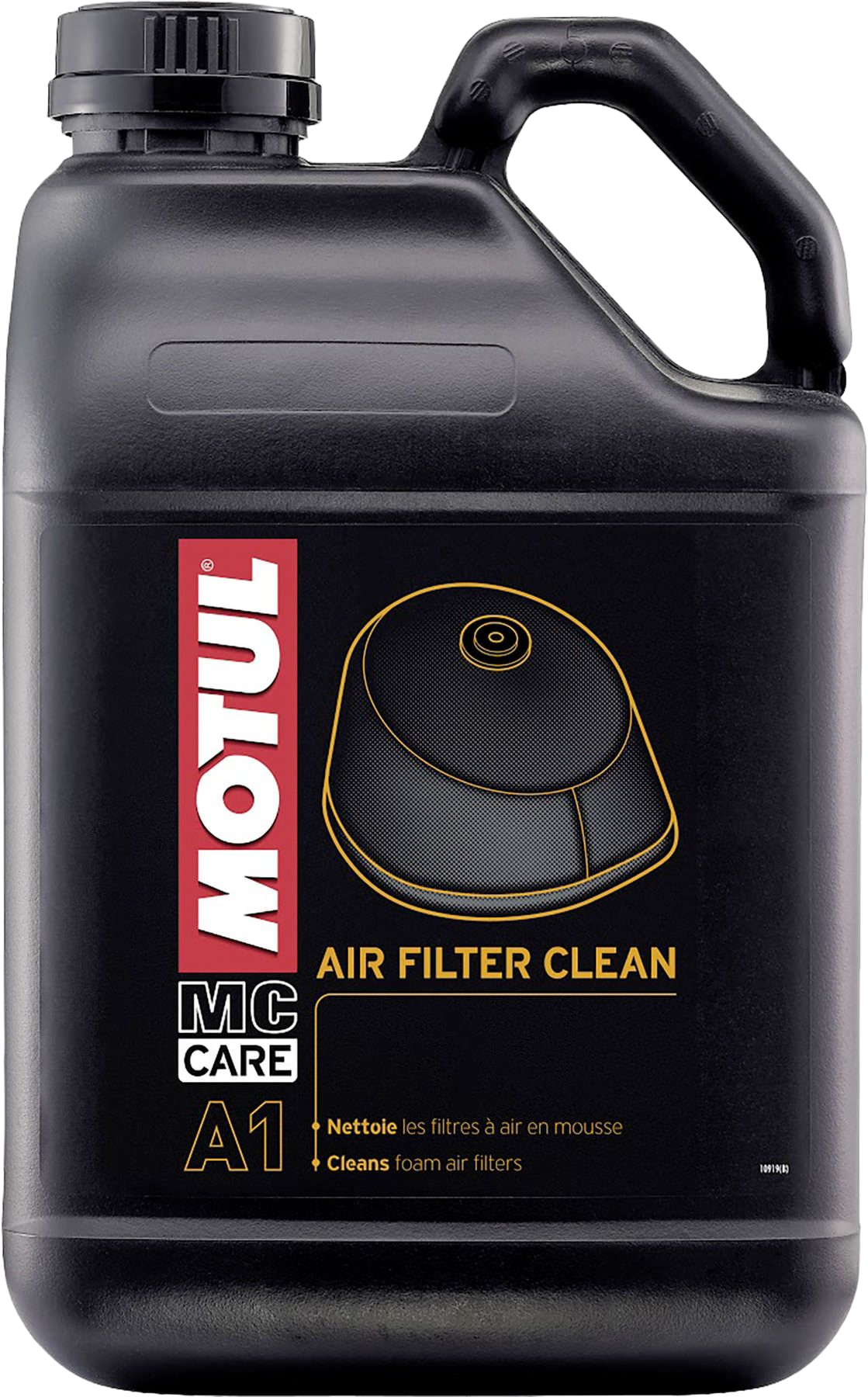 102985-5 MOTUL AIR FILTER CLEAN est le nettoyant spécialement développé pour nettoyer tous les types de filtres à air en mousse.