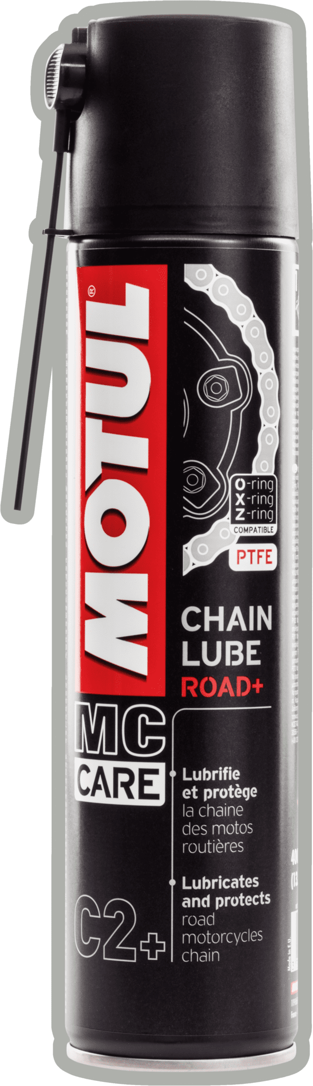103008-400ML White, synthetic chain spray with PTFE additives for all motorcycle chains (C-ring, X-ring or Z-ring) as well as Bowden cables and joints.