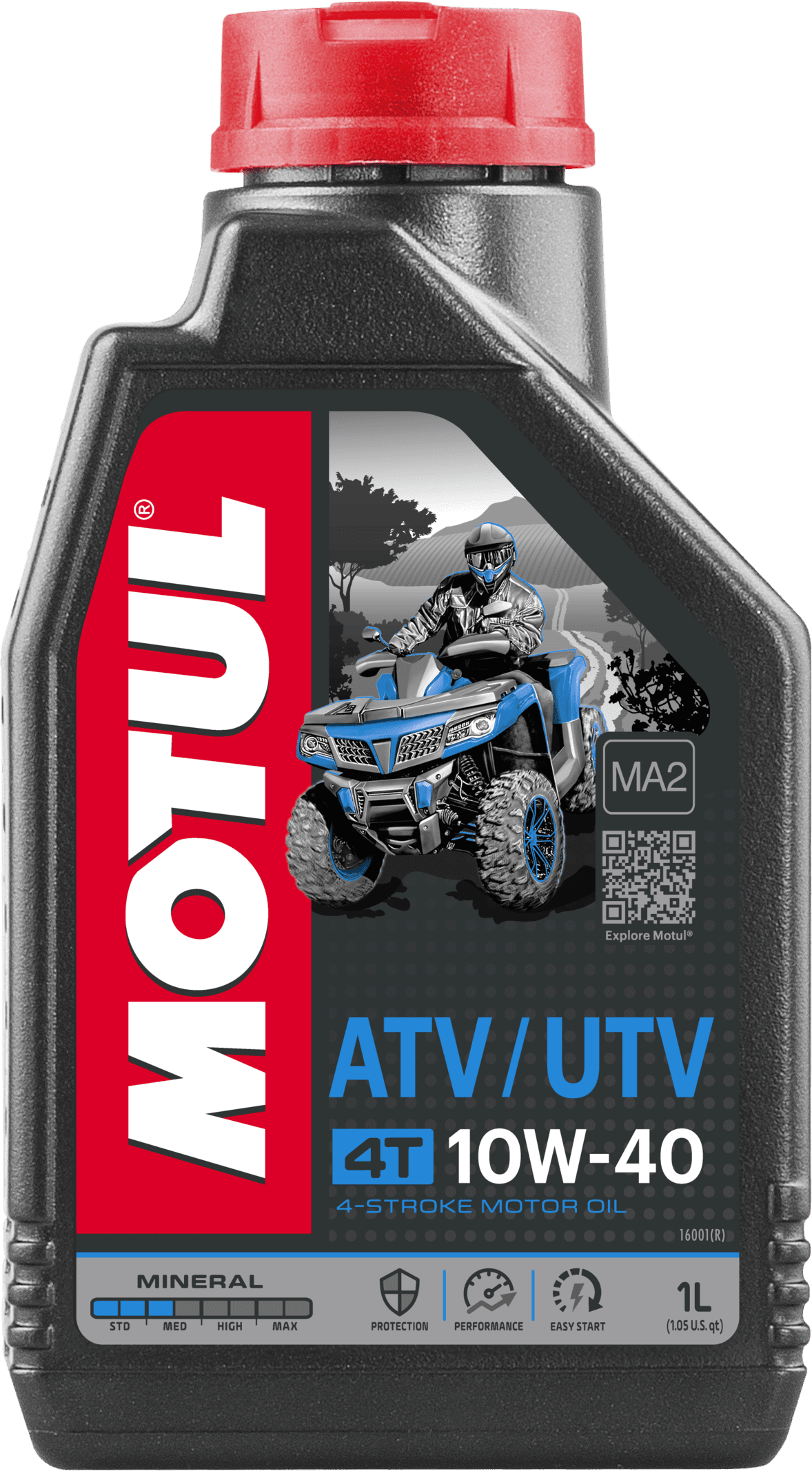 105878-1 Mineral 4-stroke engine oil designed for 4-stroke ATVs/UTVs for both recreational and utility activities.