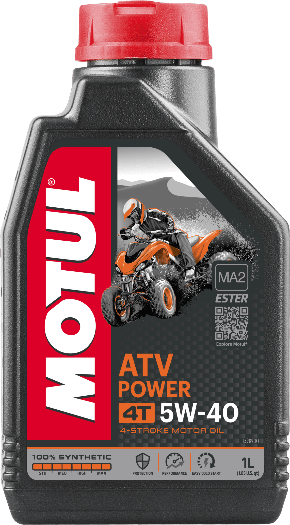 105897-1 100% Synthetic lubricant developed for the latest generation of powerful Sport and Recreational ATVs.