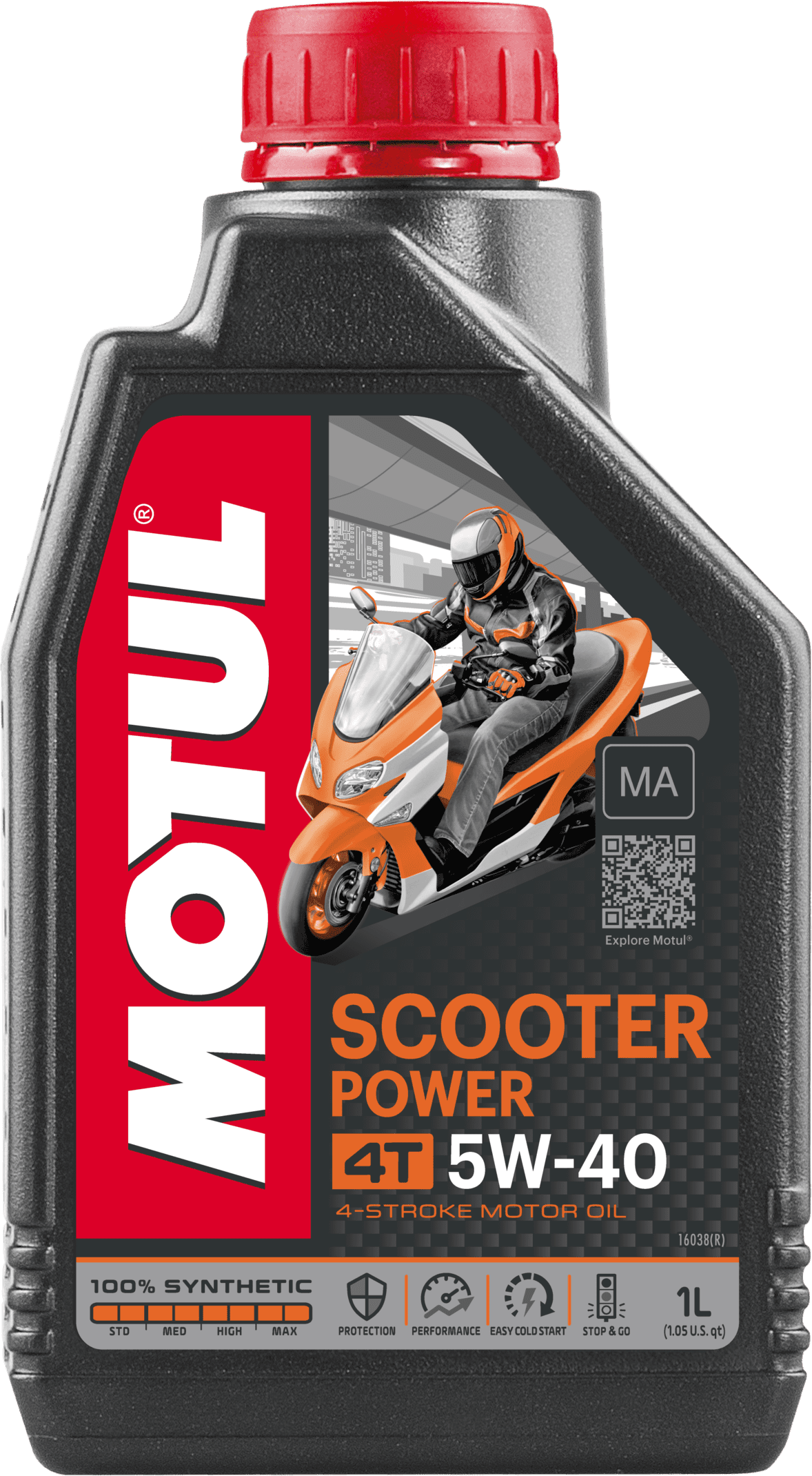 Motul Scooter Power 4T 5W-40 MA, 1 lt