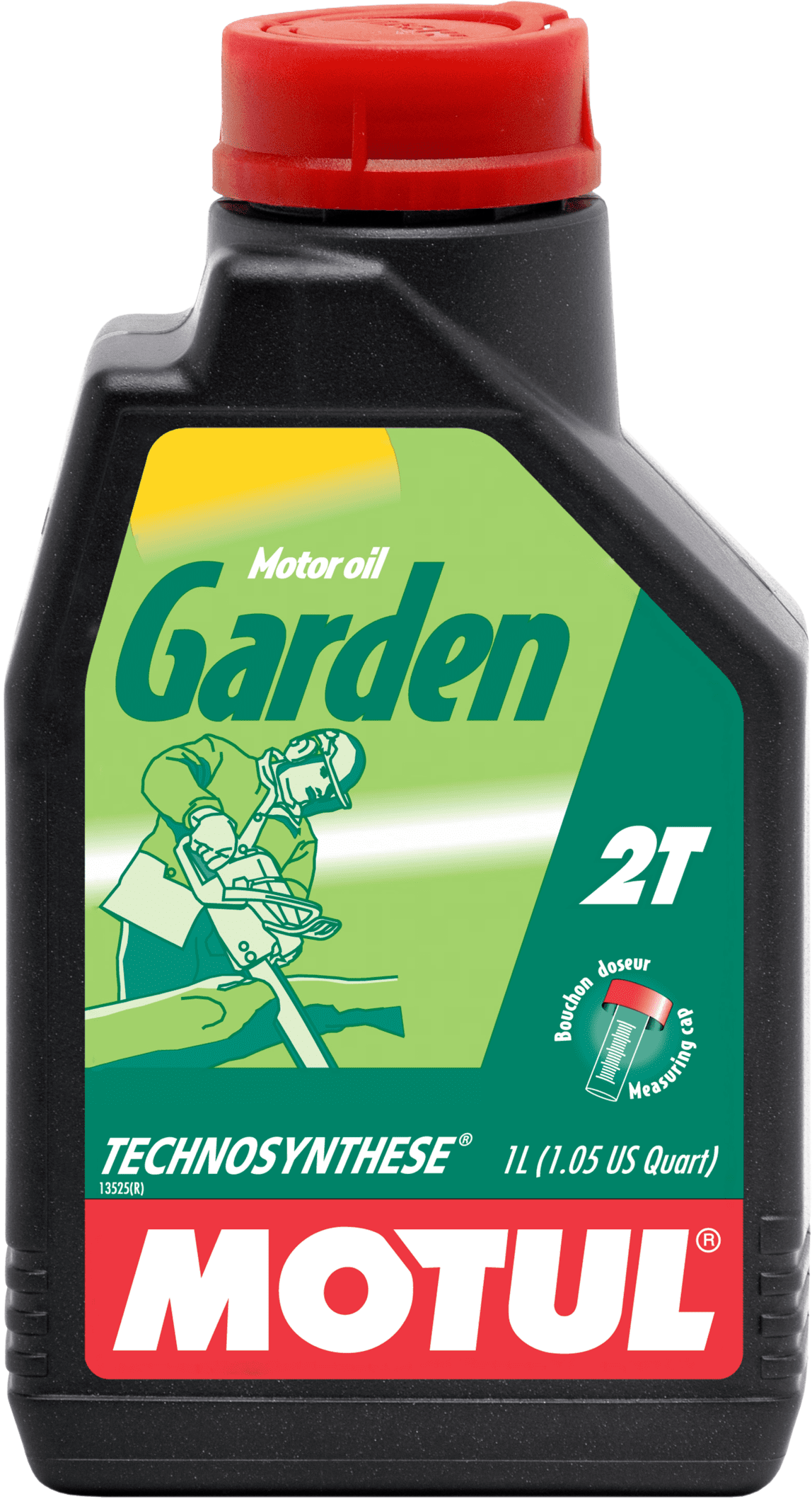 106280-1 Technosynthese® engine lubricant. Specially developed for 2-Stroke engine garden tools (moto cultivator, chain saw, lawn mower, ground clearing machine...) requiring API TC standard.