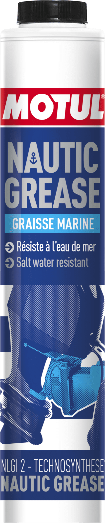108661-400GR High performance multipurpose water-resistant grease with Extreme Pressure properties, developed to lubricate and protect all mechanical parts against corrosion and wear in sea salted environments and other adverse conditions common to marine usage.