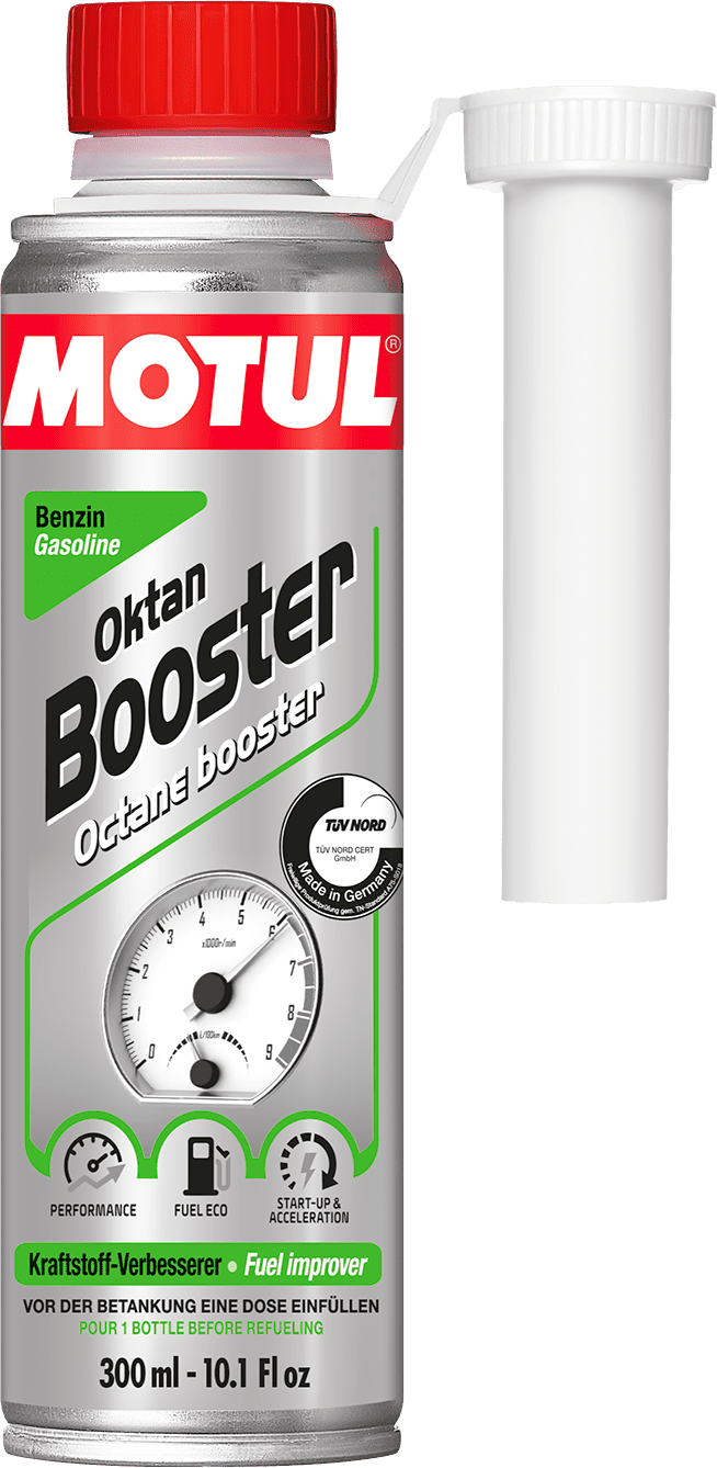 110753-300ML MOTUL OCTANE BOOSTER GASOLINE is an octane index booster for Gasoline fuels to be used in all types of gasoline engines, either indirect or direct injection, carburetor, turbocharged or naturally aspirated, with or without catalytic converters, using all kind of gasoline fuels, leaded or unleaded, LPG, Ethanol and biofuels.