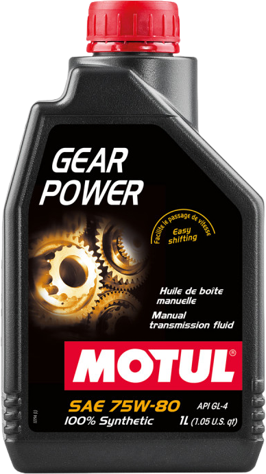 111133-1 Motul Gear Power 75W-80 hoogwaardige transmissieolie is speciaal ontwikkeld voor handgeschakelde versnellingsbakken van recente voertuigen die vloeistof met een lage viscositeit vereisen.