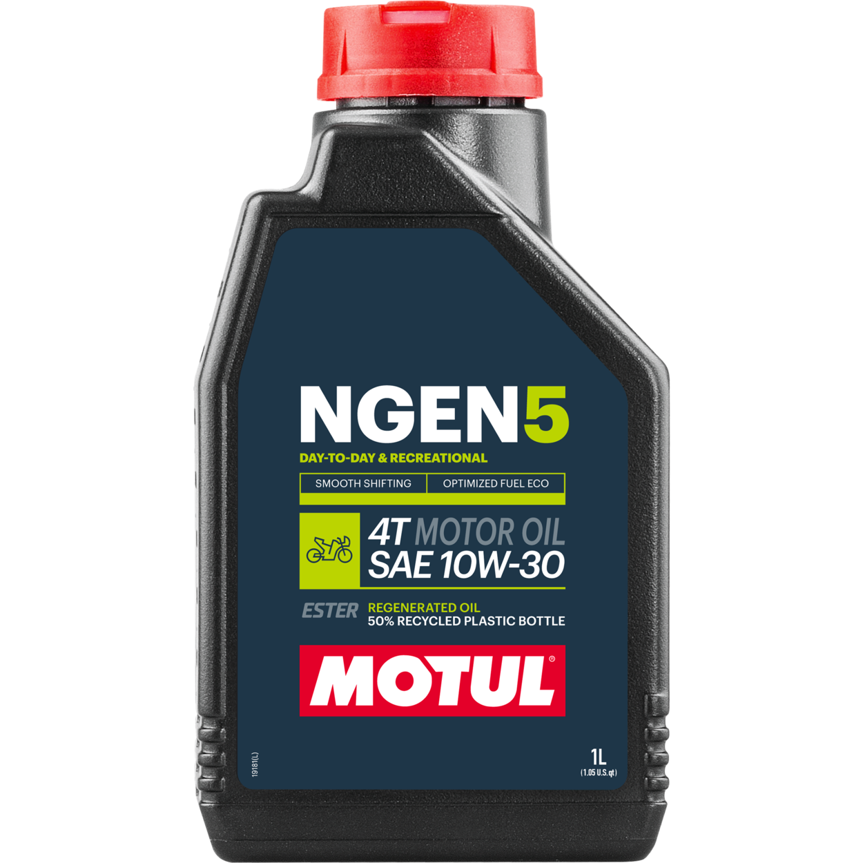 111817-1 MOTUL NGEN 5 10W-30 4T est une huile moteur 4 temps innovante de qualité Premium.Elle est basée sur une combinaison d'huiles de base vierges, d'additifs haute performance, d’esters synthétiques et d’huiles régénérées de haute qualité.