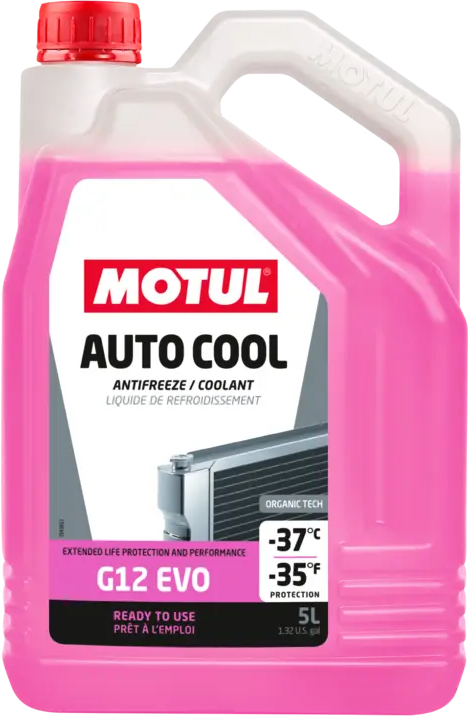 112648-5 MOTUL AUTO COOL G13 -37°C is een gebruiksklare, duurzame koelvloeistof, op basis van monoethyleenglycol en glycerol, gebruik makend van Lobrid Tech, een hybride organische / niet-organische mengadditieventechnologie.