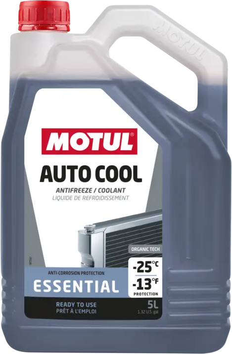 112828-5 Motul Auto Cool Classic -25°C is een gebruiksklare vier-seizoenen koelvloeistof, op basis van monoethyleenglycol, met niet-organische toevoegingen.