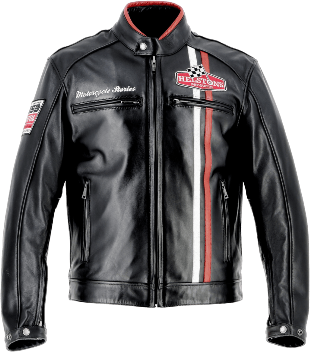 Motul Leather Jacket Helstons Indy Buffalo (Zwart) - S