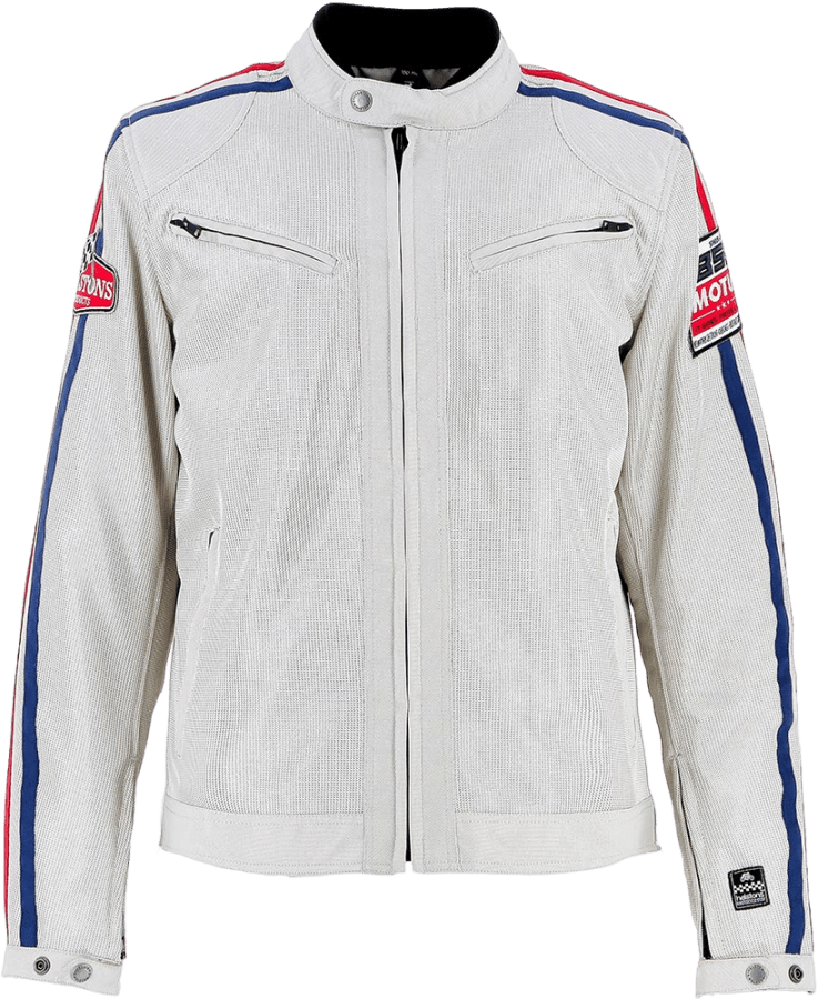 207806 Combining modernity and style, this lightweight jacket, created in collaboration with the renowned brand of motorcycle oils, Motul, embraces a breathable fabric that keeps you cool during the summer months.